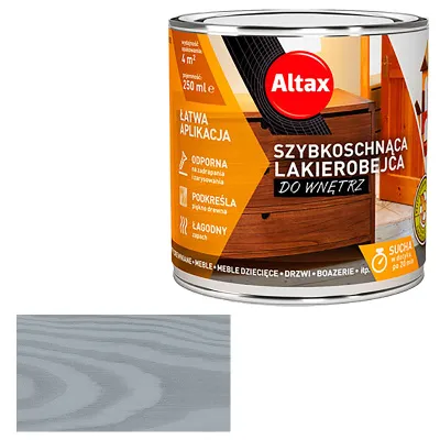 Фото Лак-морилка быстросохнущая ALTAX Серый 250мл 50830-35-000025 в интернет-магазине ToolHaus.ru