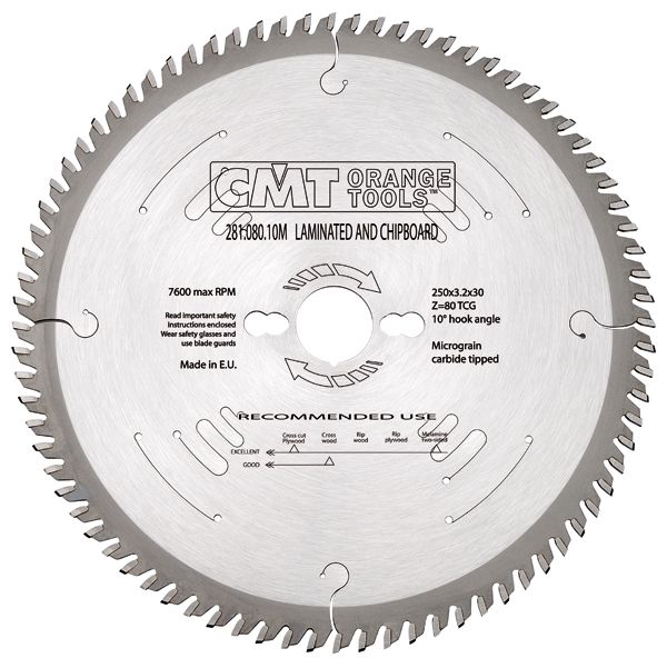 Фото 350x30x3,5/2,5 10° TCG Z=108 Пильный диск СМТ для МДФ и ДСП в интернет-магазине ToolHaus.ru