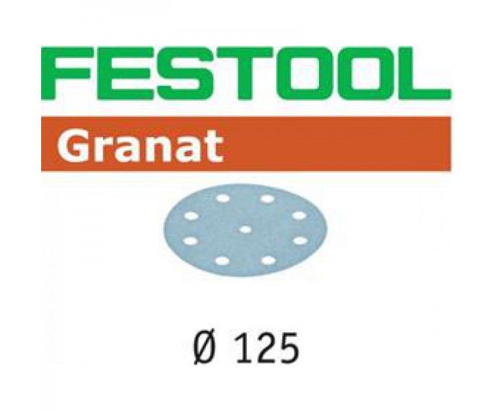 Фото Материал шлифовальный Festool Granat P80, компл. из 50 шт. STF D125/9 P 80 GR 50X в интернет-магазине ToolHaus.ru