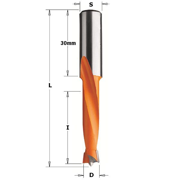 Фото 5x35x70 Z=2+2 S=10x30 RH Сверло присадочное глухое в интернет-магазине ToolHaus.ru