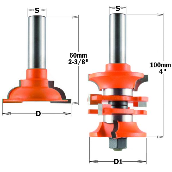 Фото Фреза концевая CMT дверной комплект D=60,0 S=12,0 R=8,00 в интернет-магазине ToolHaus.ru