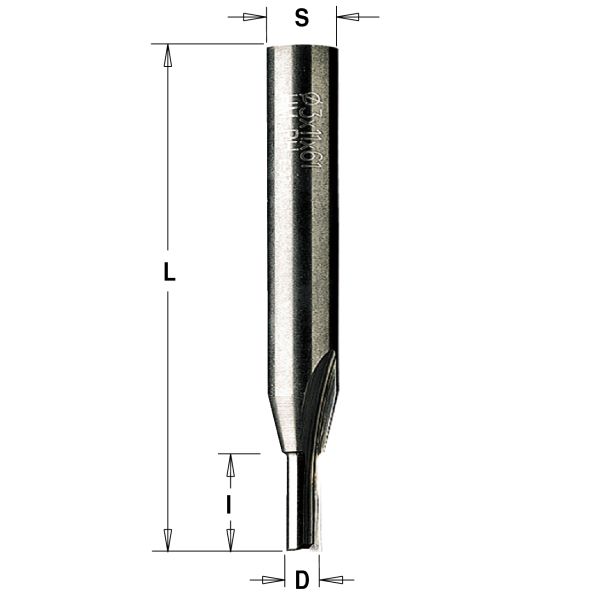 Фото Фреза концевая CMT пазовая D=3,0 I=10,0 S=8,0 L=55,0 в интернет-магазине ToolHaus.ru