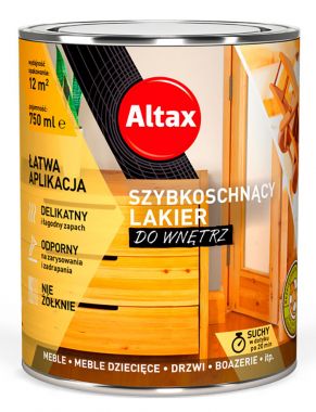 Фото Быстросохнущий лак для внутренней отделки ALTAX 750мл 50823-00-000075 в интернет-магазине ToolHaus.ru