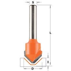Фото Фреза концевая CMT V-образная D=18,0 I=7,5 S=8,0 L=60,0 в интернет-магазине ToolHaus.ru