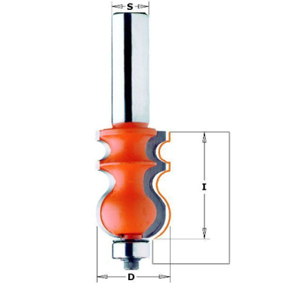 Фото Фреза концевая CMT профильная D=23,8 I=35,0 S=12,0 в интернет-магазине ToolHaus.ru