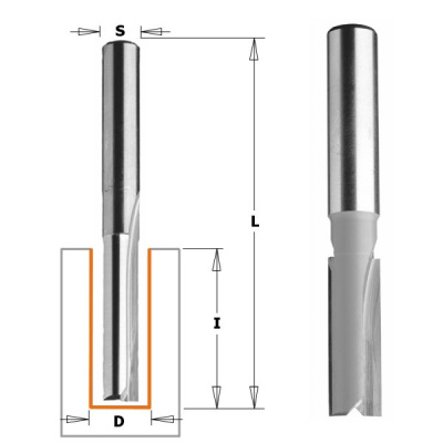 Фото Фреза концевая CMT пазовая D=12,0 I=38,0 S=12,0 L=95,0 в интернет-магазине ToolHaus.ru