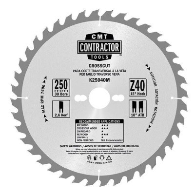 Фото Комплект из 2-х дисков 305x2.6/1.8x30 Z40+60 ATB в интернет-магазине ToolHaus.ru