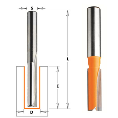 Фото Фреза концевая CMT пазовая D=6,0 I=25,4 S=8,0 L=60,0 в интернет-магазине ToolHaus.ru