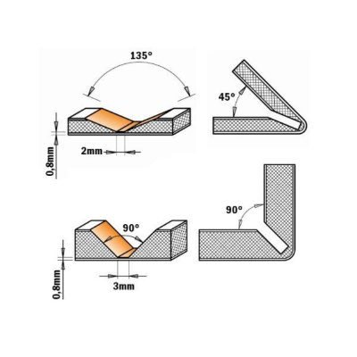 Фото Фрезы пазовые V-образные для Alucobond в интернет-магазине ToolHaus.ru
