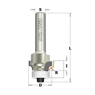 Фото Фреза концевая CMT радиусная D=16,7 S=8,0 R=2,00 в интернет-магазине ToolHaus.ru