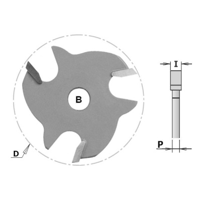 Фото Фреза концевая CMT пазовая дисковая D=47,6 I=6,0 B=8,0 в интернет-магазине ToolHaus.ru